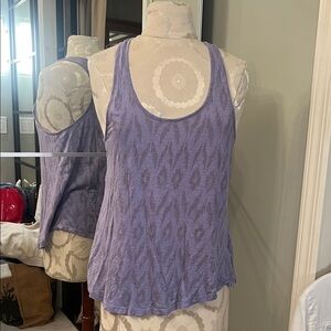 Sundry Lilac Patterned Scoop Neck Tank
